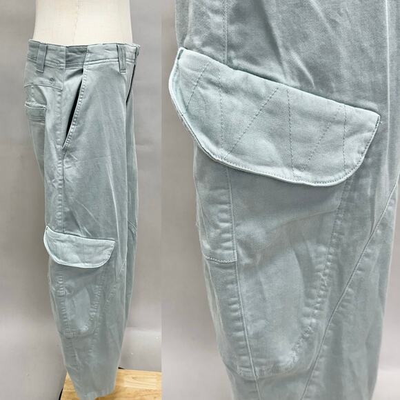 Pilcro Slouchy Utility Bow Barrel Pants in Sage Cargo Pockets Size 27 NWT - Picture 4 of 16
